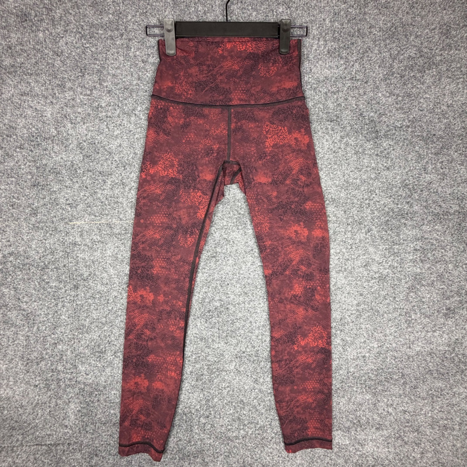 Lululemon Wunder Under High-Rise Tight Leggings Red Black Patterned Yoga Pants